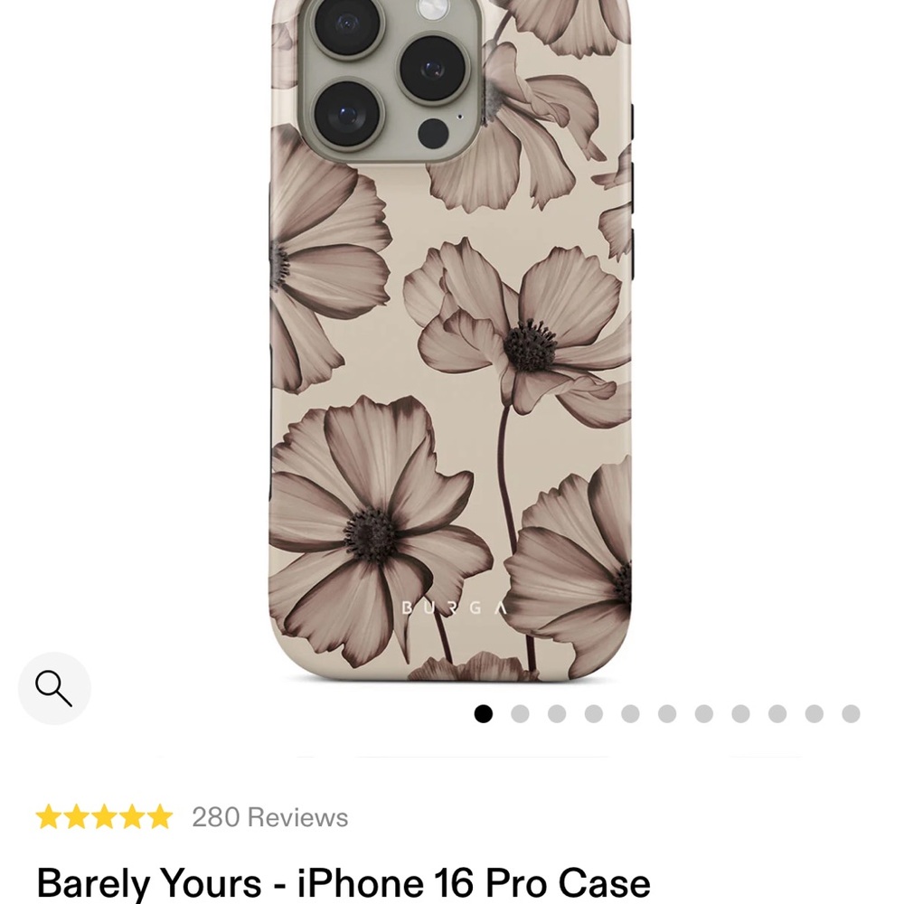iPhone 16 Pro Case - Floral Design